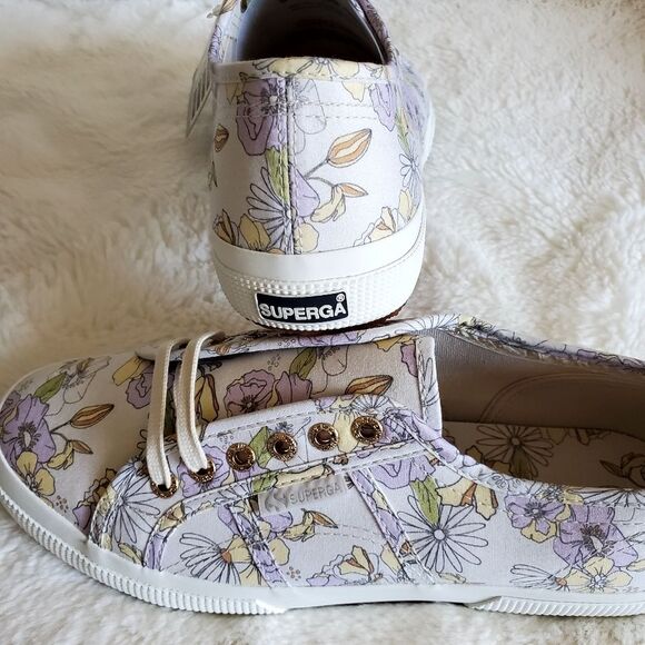 NWT Superga Floral Print Lilla Size 10 - Picture 4 of 4